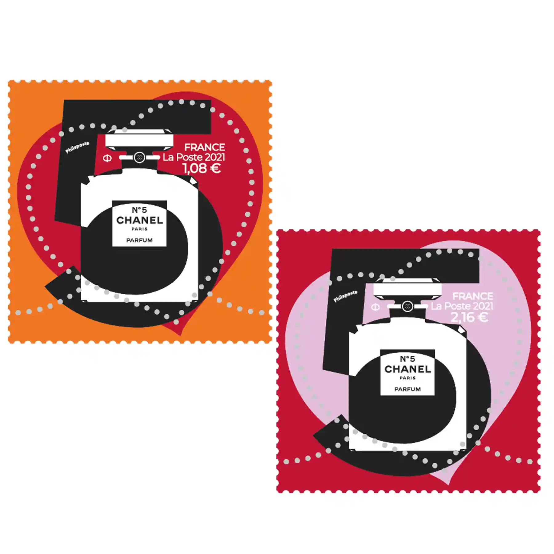 France Stamp, 2021 Cceur Chanel Sheet