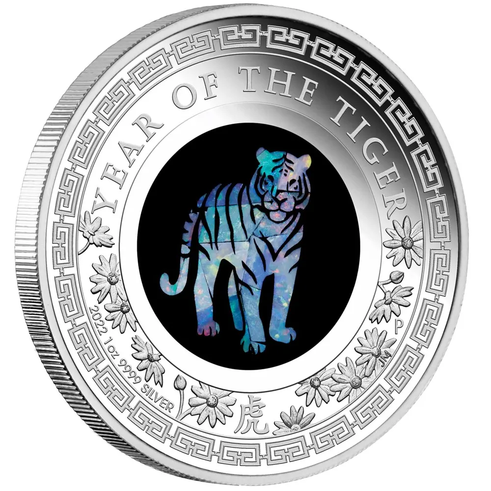 Australian Coin 2022 Opal Lunar Series Year of the Tiger 1oz